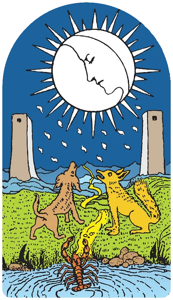 XVIII The Moon: complete tarot meaning