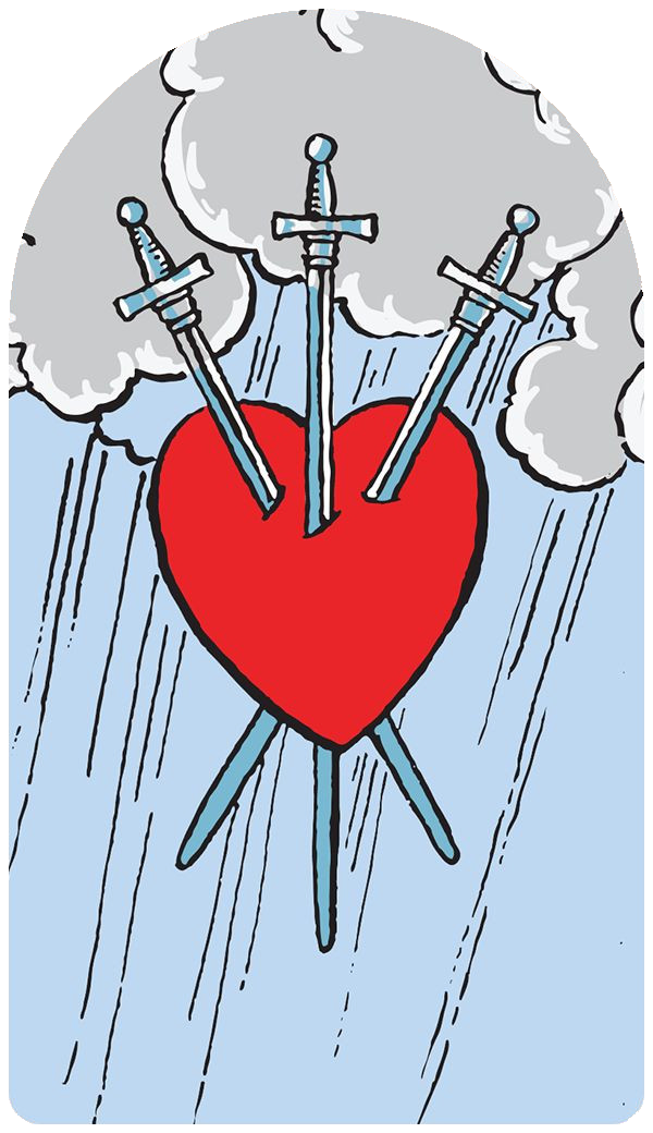 Three of Swords tarot card
